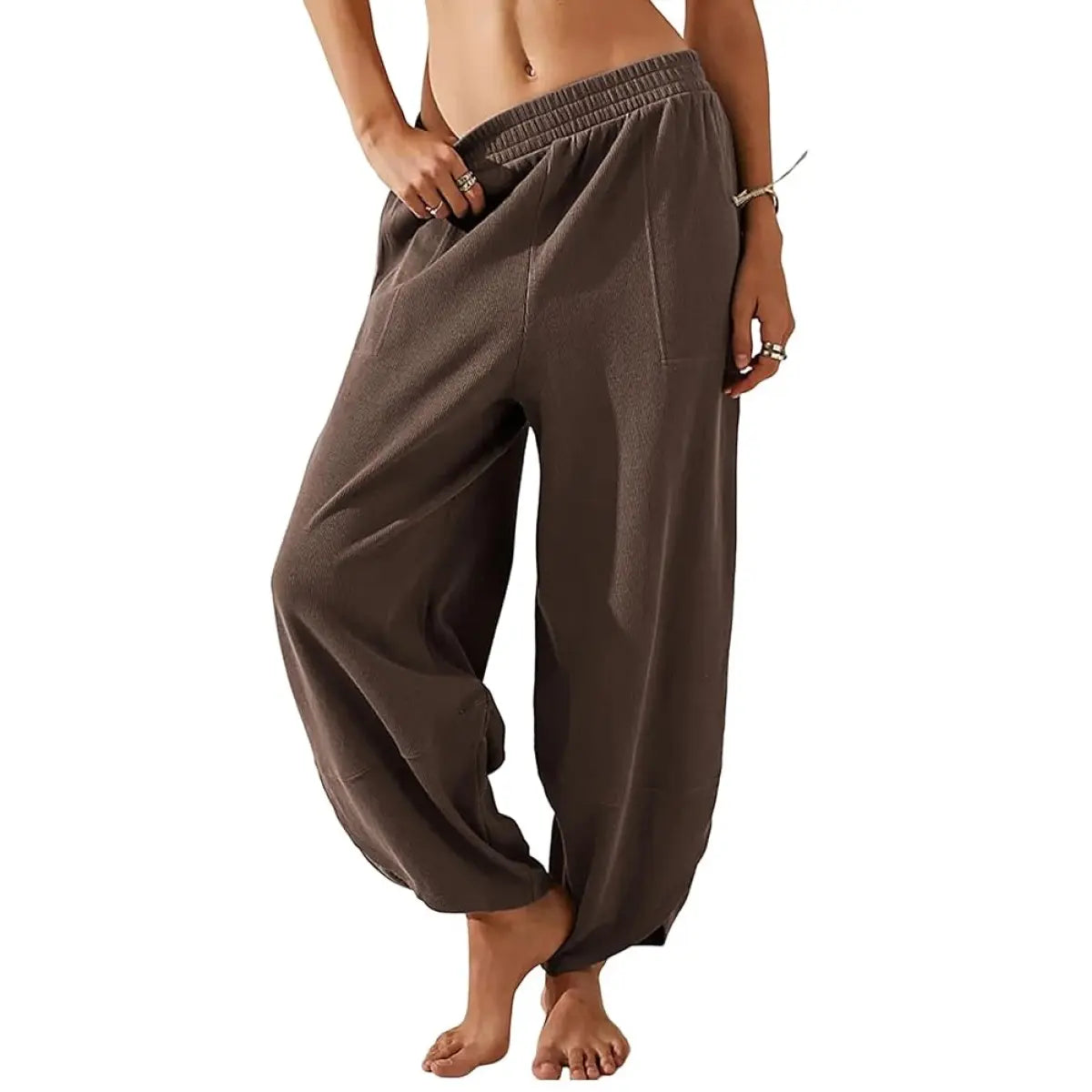 Tanming Women's Baggy Wide-Leg Pants (2 Pack)