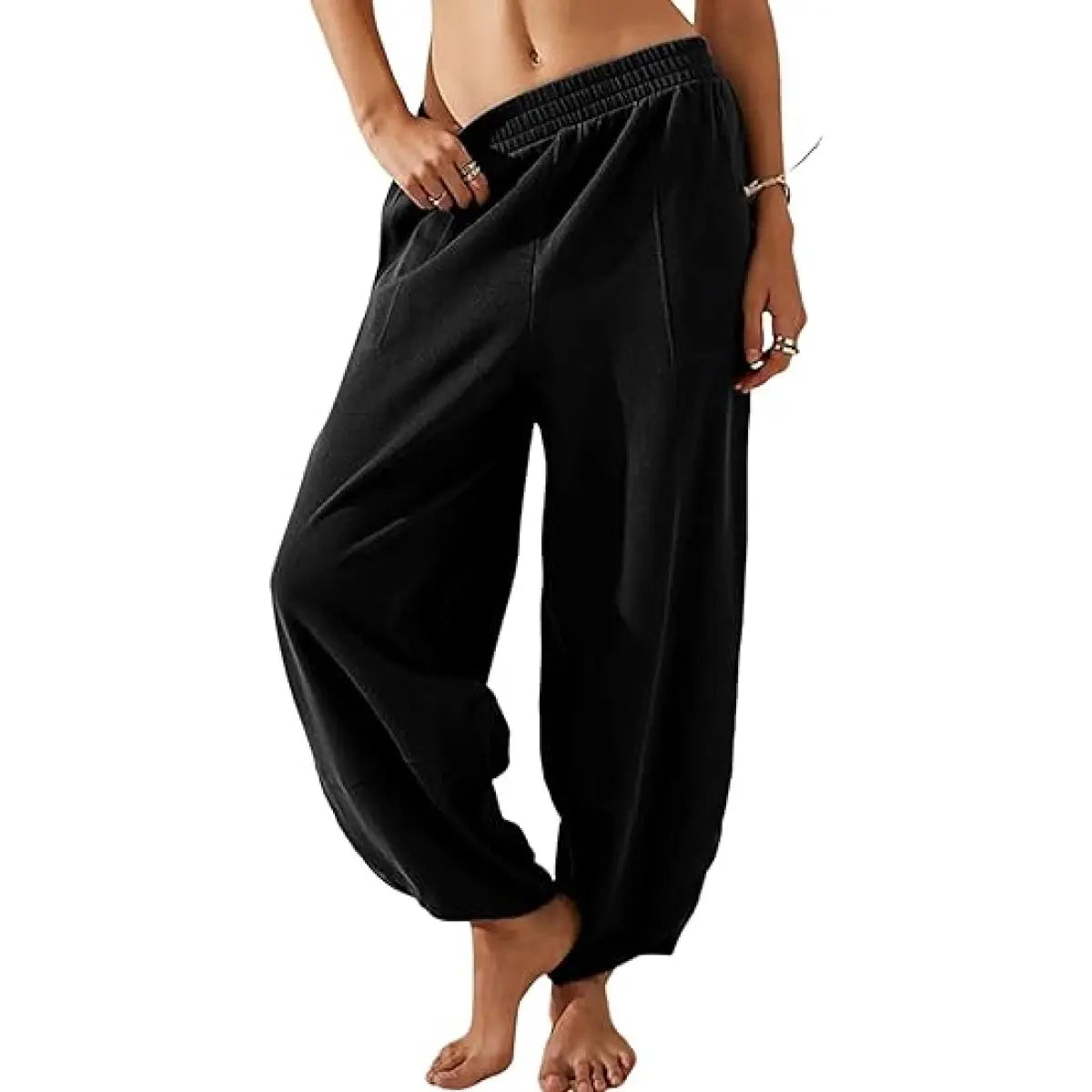 Tanming Women's Baggy Wide-Leg Pants (2 Pack)