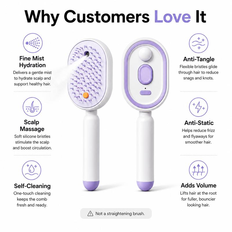 Electric Spray Air Cushion Massage Comb,
