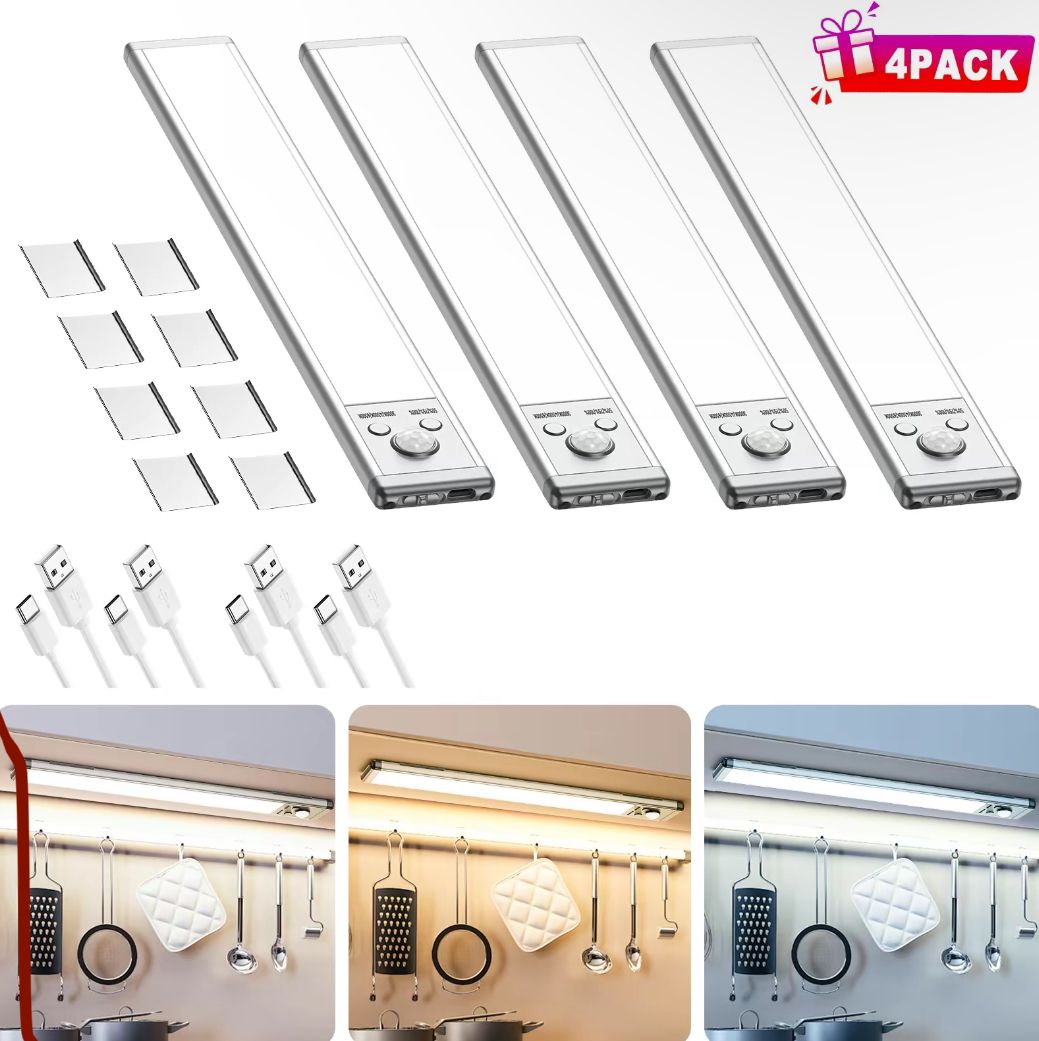 Under Cabinet Lights,76LED Motion Sensor Night Light Indoor