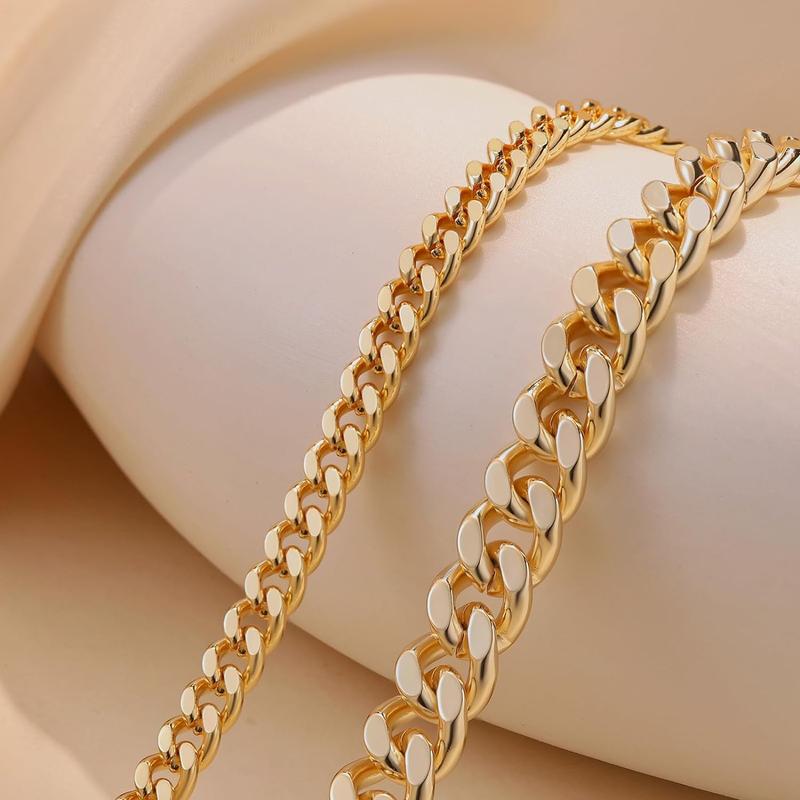 Chunky Cuban Link Chain Anklet for Women Waterproof