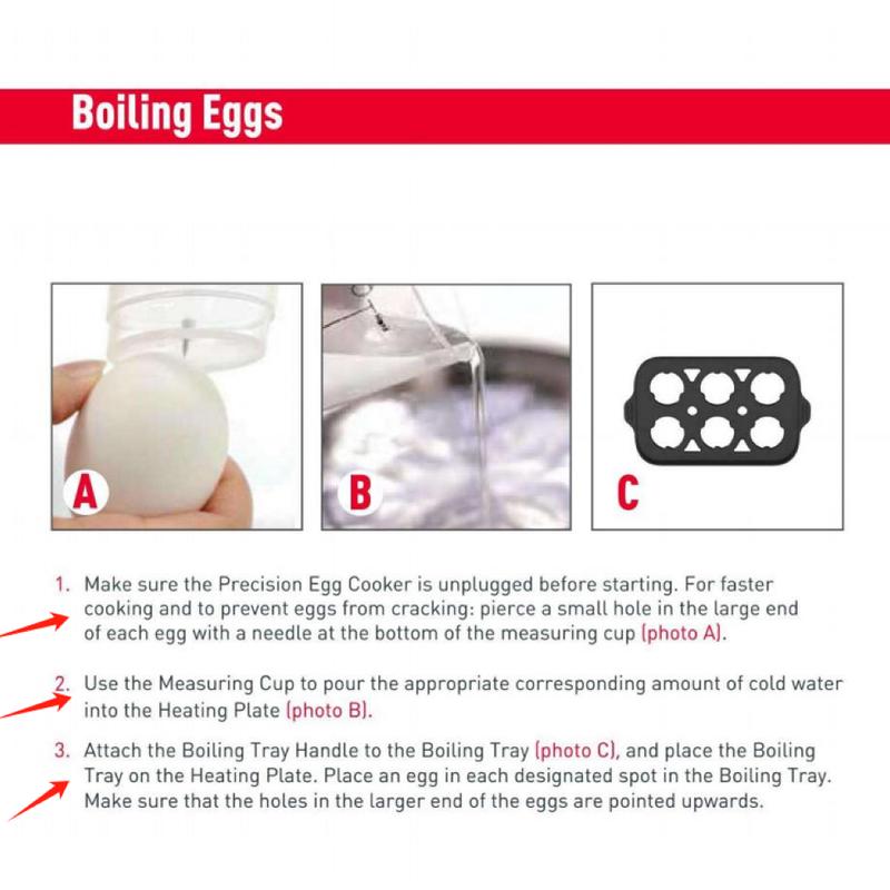 Rapid Egg Cooker 6 Egg Capacity BPA free Electric Egg Cooker