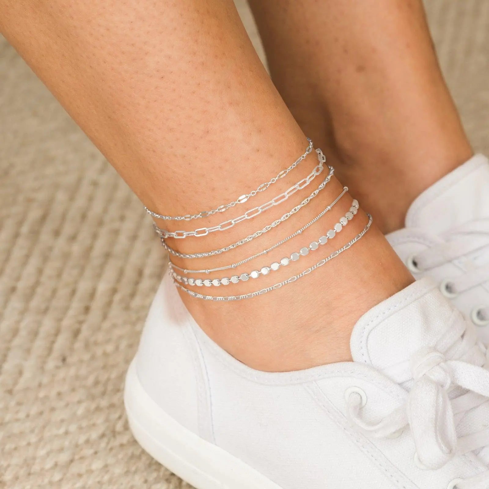Chunky Cuban Link Chain Anklet for Women Waterproof