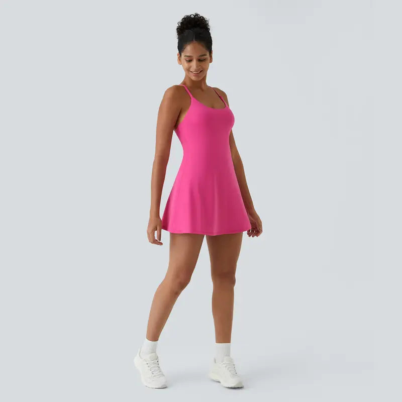 Easy Peezy Backless Active Dress