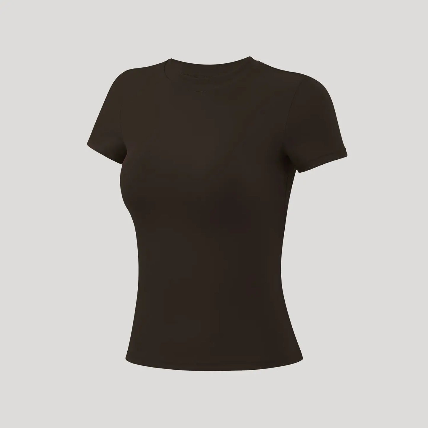 5-Piece Solid Sports Tee Set Round Neck Slim Stretchy