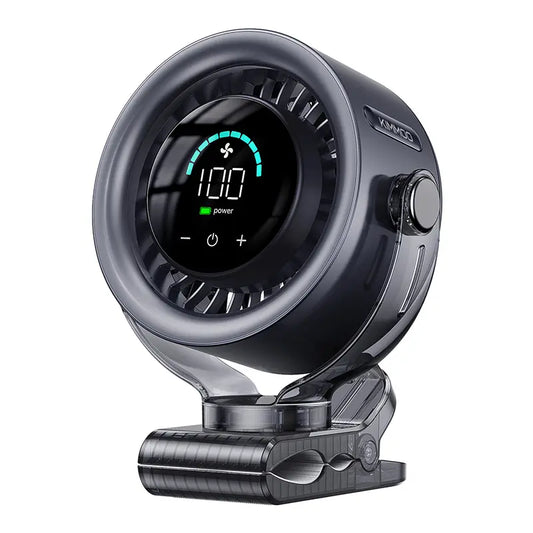 4000mAh Rechargeable Portable Clip on Fan-100-Speed Touch Control, LED Display, 360° Rotate Quiet Turbo Desk Fan