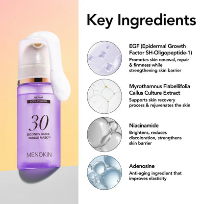 30 Seconds Micro-Bubble Mask, Korean Glass Skin Care Essential