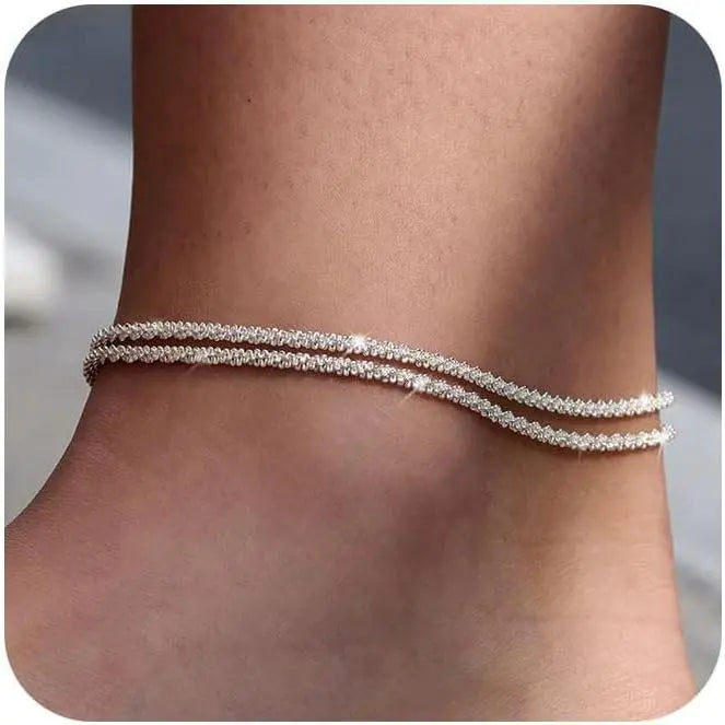 Chunky Cuban Link Chain Anklet for Women Waterproof