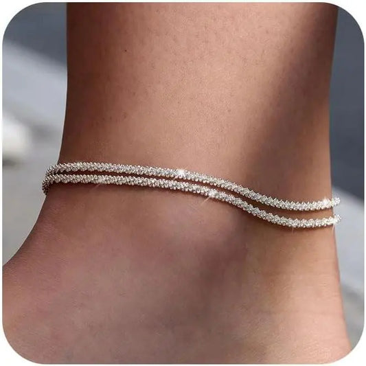 Chunky Cuban Link Chain Anklet for Women Waterproof