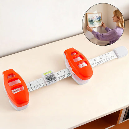 Professional Picture Hanging Tool with Level and Ruler - Frame Alignment Kit for Drywall & Wood Walls