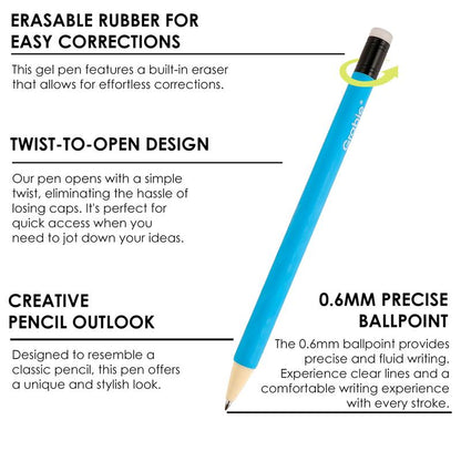 Erasable Gel Pen Set Medium Point Pens with Eraser