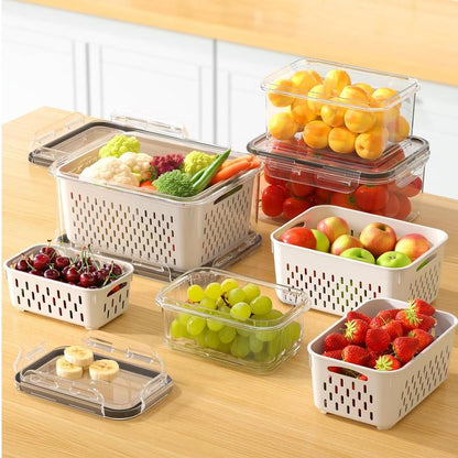 8 Pack Fridge Organizers and Storage - Stackable Fruit Storage Containers