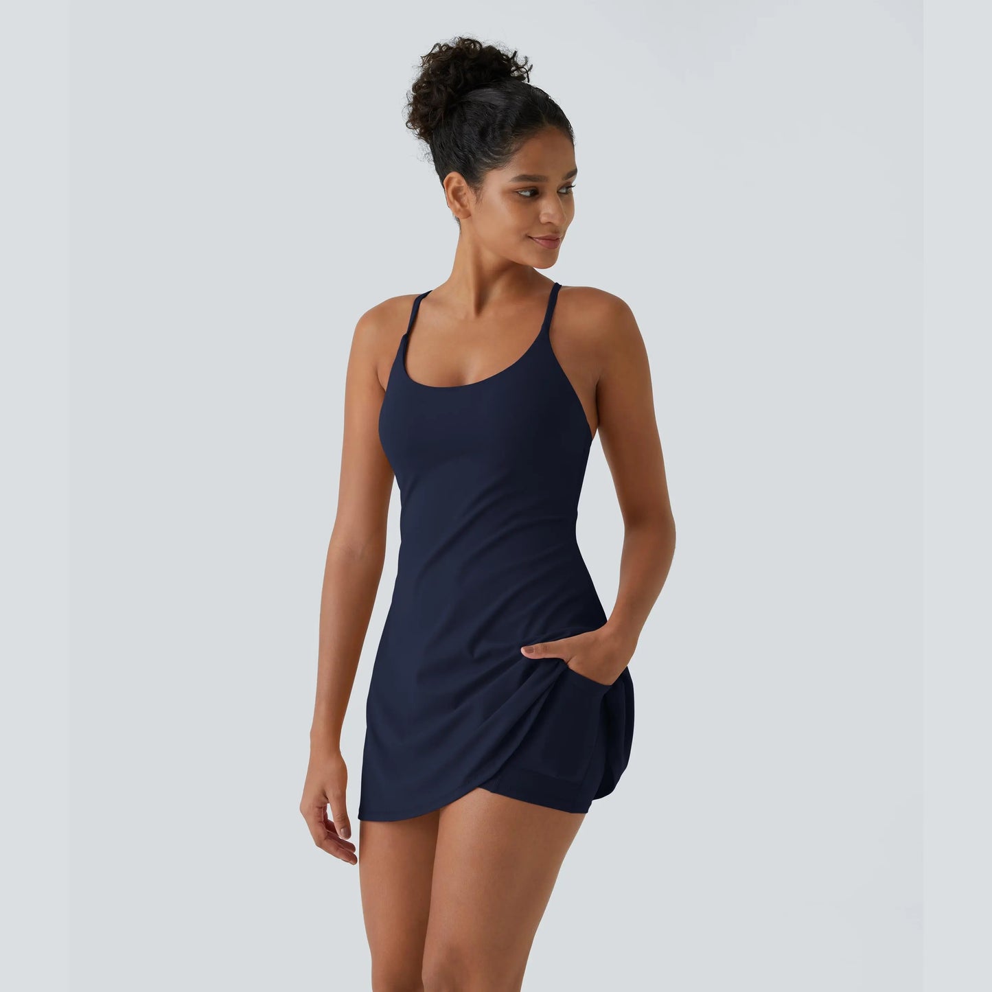 Easy Peezy Backless Active Dress