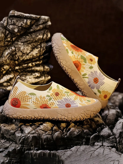 Women's Flyknit Breathable Slip-On Casual Rubber Shoes