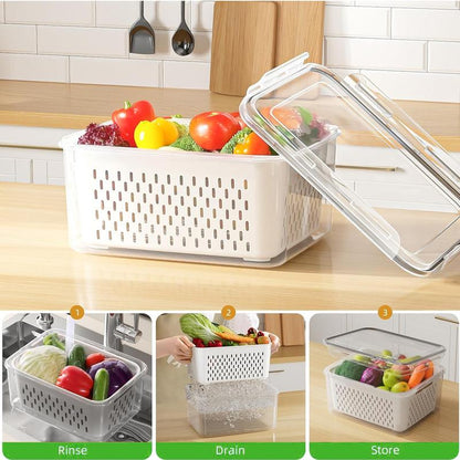 8 Pack Fridge Organizers and Storage - Stackable Fruit Storage Containers