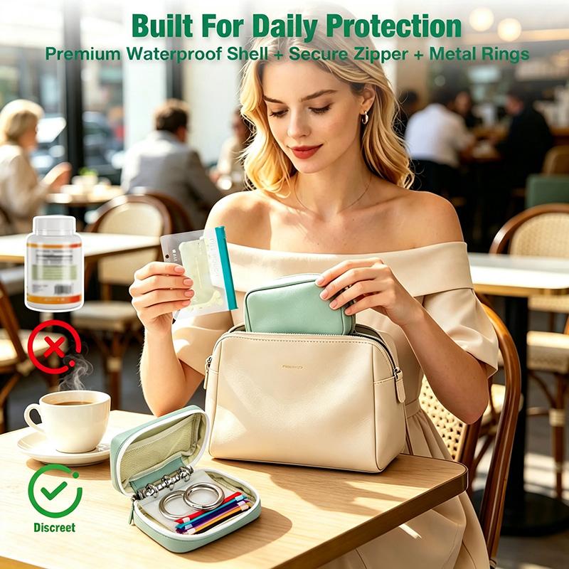 Waterproof Pill Pouch Set, 14pcs Bags Inside,