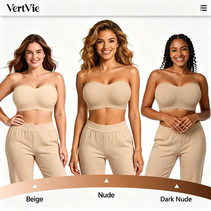 Stay Put Bandeau Bra, Strapless Bra Wireless Seamless Comfort Day