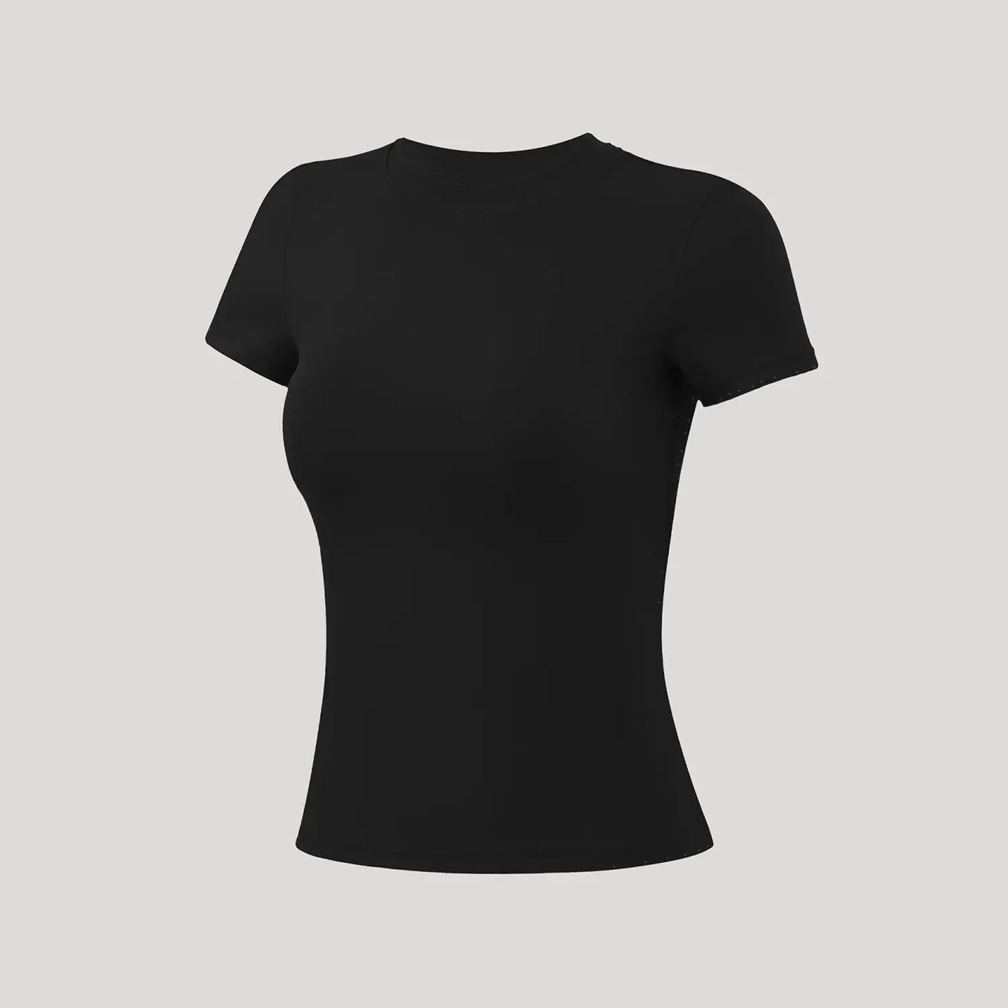 5-Piece Solid Sports Tee Set Round Neck Slim Stretchy