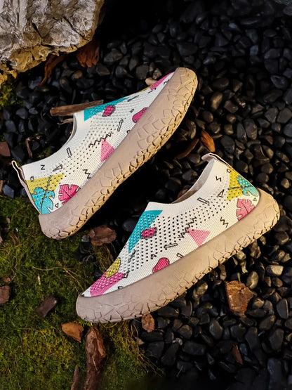Women's Flyknit Breathable Slip-On Casual Rubber Shoes