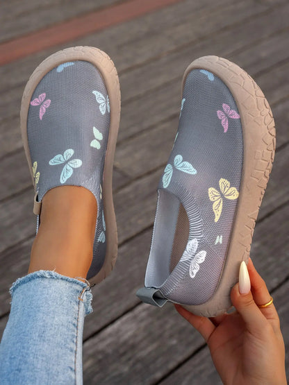 Women's Flyknit Breathable Slip-On Casual Rubber Shoes