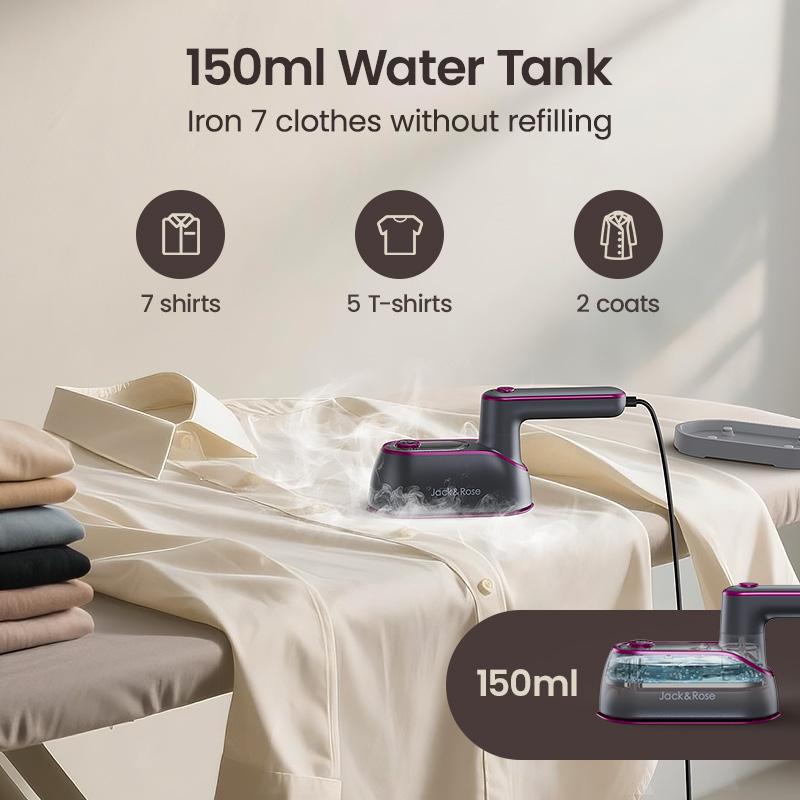 2-in-1 Steam Iron & Clothes Steamer - Handheld Portable Garment Wrinkle Remover
