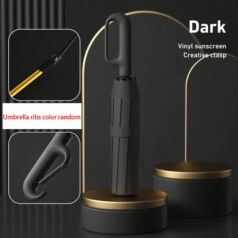 Automatic Folding Umbrella, 1 Count/60pcs Portable Rain Umbrella with Loop Buckle