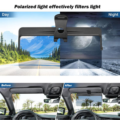 Joytutus Universal Anti-Glare Polarized Car Sun Visor Extender