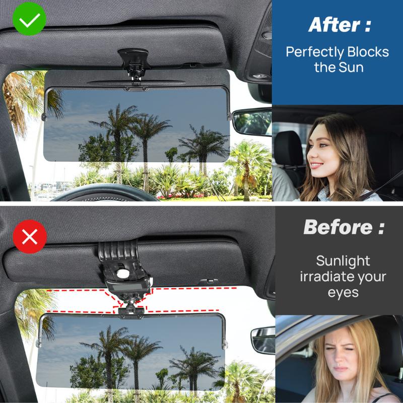 Joytutus Universal Anti-Glare Polarized Car Sun Visor Extender