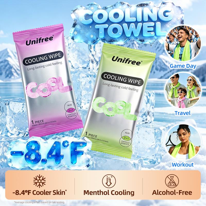 Unifree Cooling Towels & XL Menthol Cooling Wipes (20)