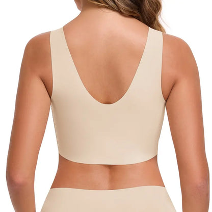 Full Coverage Wireless Bralette Widen Straps Side