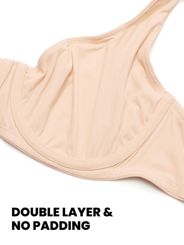 Unlined Balconette Bra No Padded Underwired Double Layer Cup
