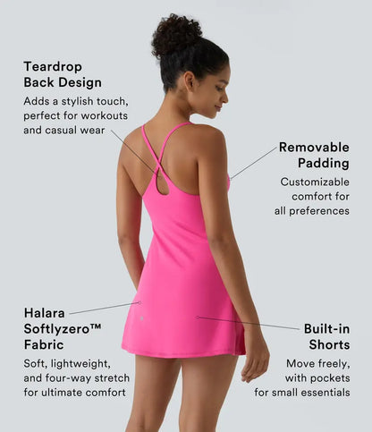 Easy Peezy Backless Active Dress