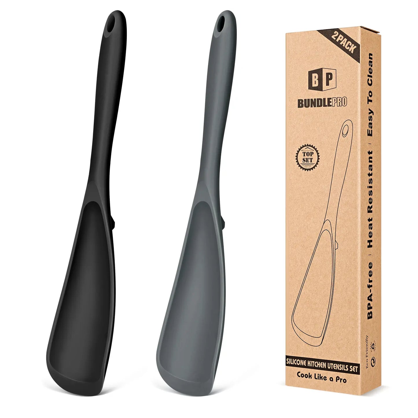 Pack of 2 Cooking Spoons for Non stick Cookware