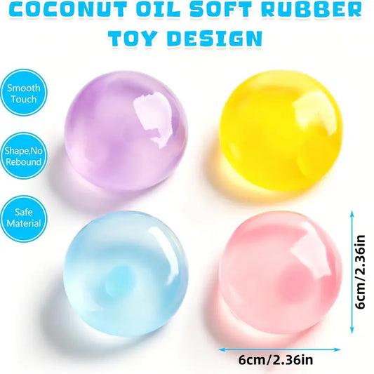 [2 Pack] Count Coconut Oil Stress Ball,Shapeable No Rebound Stress Relief Ball