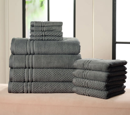 100% Cotton Solid & Texture 12-pc Towel Set