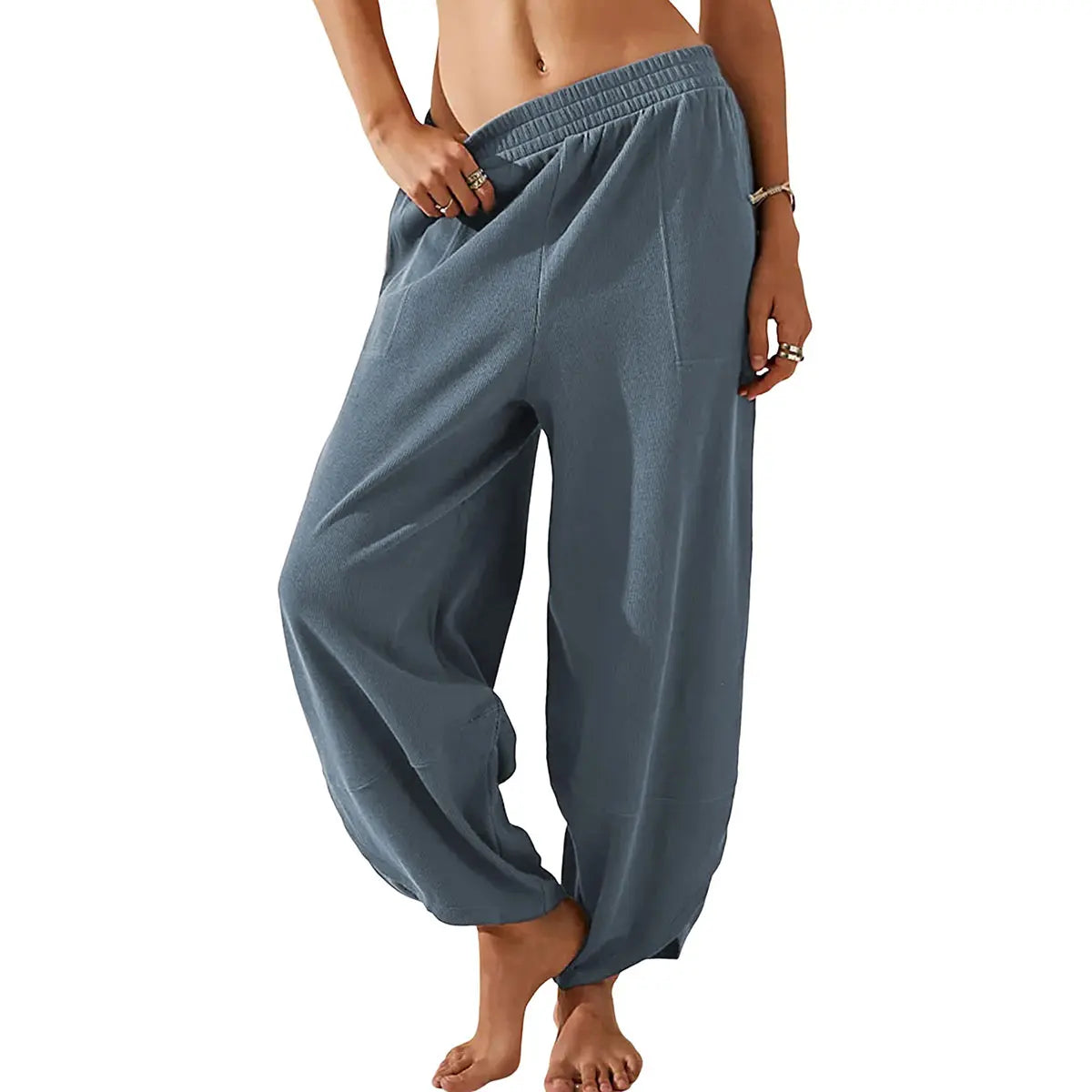 Tanming Women's Baggy Wide-Leg Pants (2 Pack)
