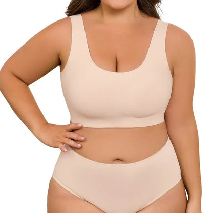 Full Coverage Wireless Bralette Widen Straps Side