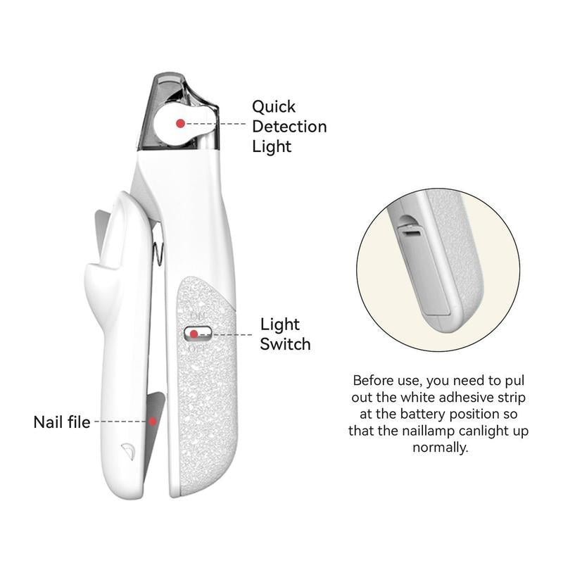 2 IN 1 Pet Nail Clipper, with LED Light for Pet