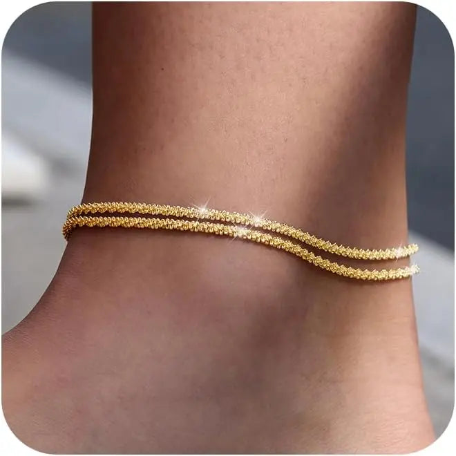 Chunky Cuban Link Chain Anklet for Women Waterproof