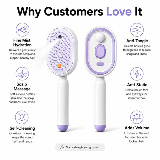 Electric Spray Air Cushion Massage Comb,