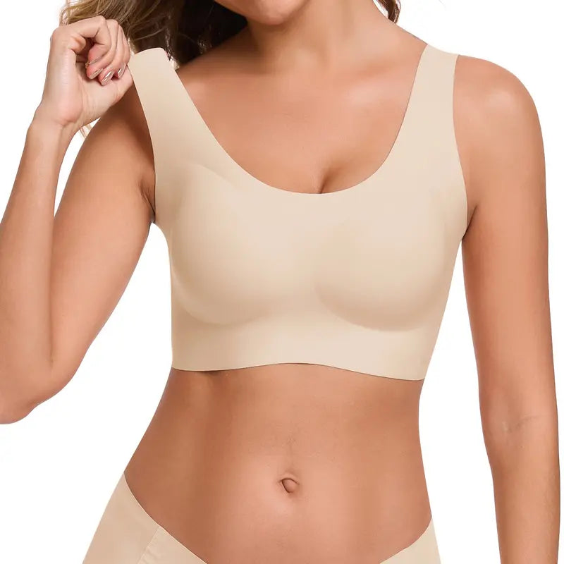 Full Coverage Wireless Bralette Widen Straps Side
