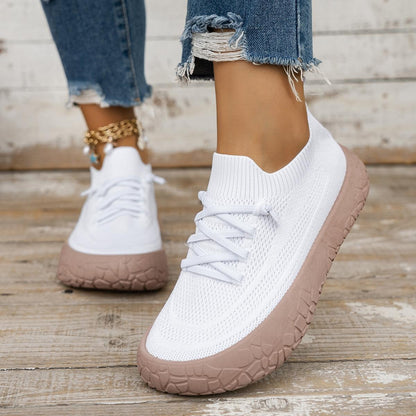Women's Flyknit Breathable Slip-On Casual Rubber Shoes
