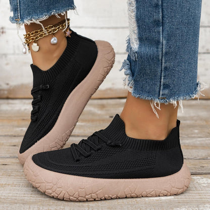 Women's Flyknit Breathable Slip-On Casual Rubber Shoes