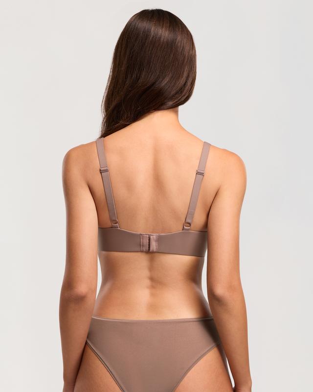 Unlined Balconette Bra No Padded Underwired Double Layer Cup
