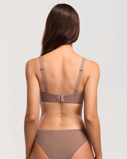 Unlined Balconette Bra No Padded Underwired Double Layer Cup