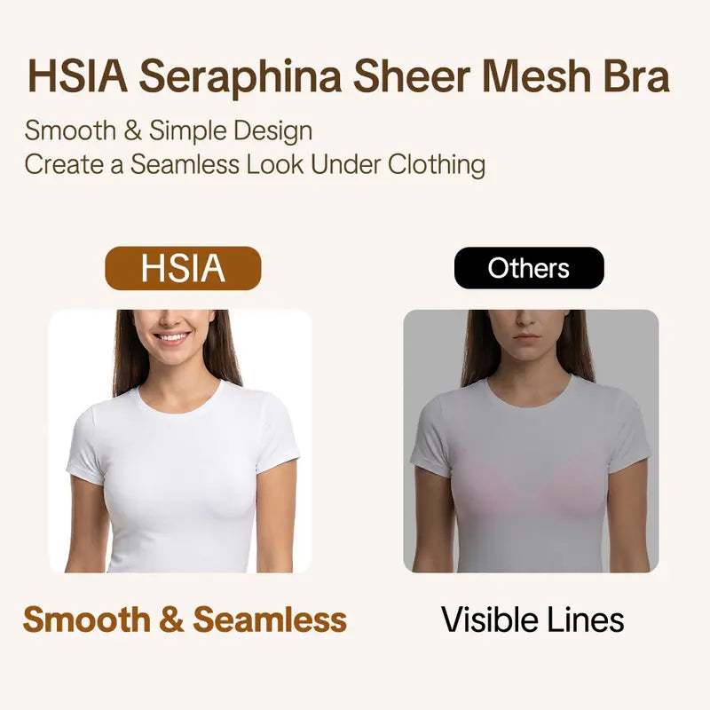 Seraphina Air Light Breathable Sheer Mesh Halter Bra Plus Size
