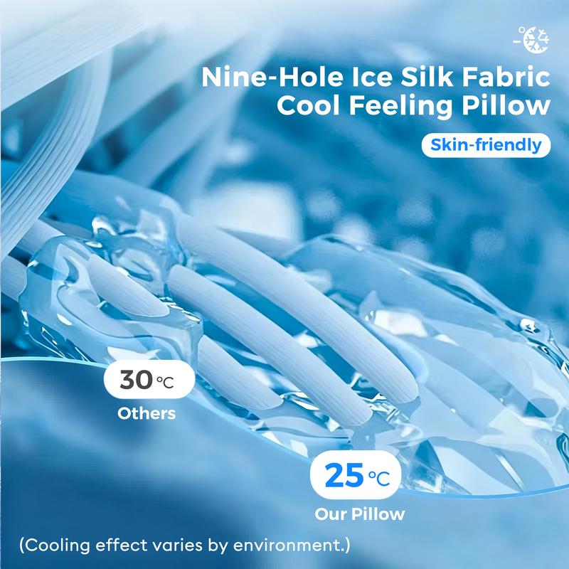 VIPfree Cooling Memory Neck Pillow, Adjustable Ergonomic Memory Foam Neck Pillows