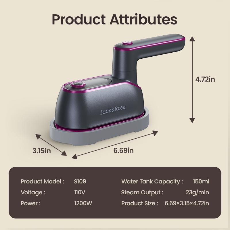2-in-1 Steam Iron & Clothes Steamer - Handheld Portable Garment Wrinkle Remover