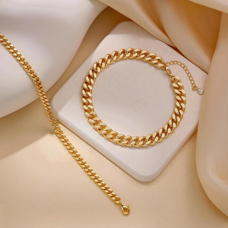 Chunky Cuban Link Chain Anklet for Women Waterproof
