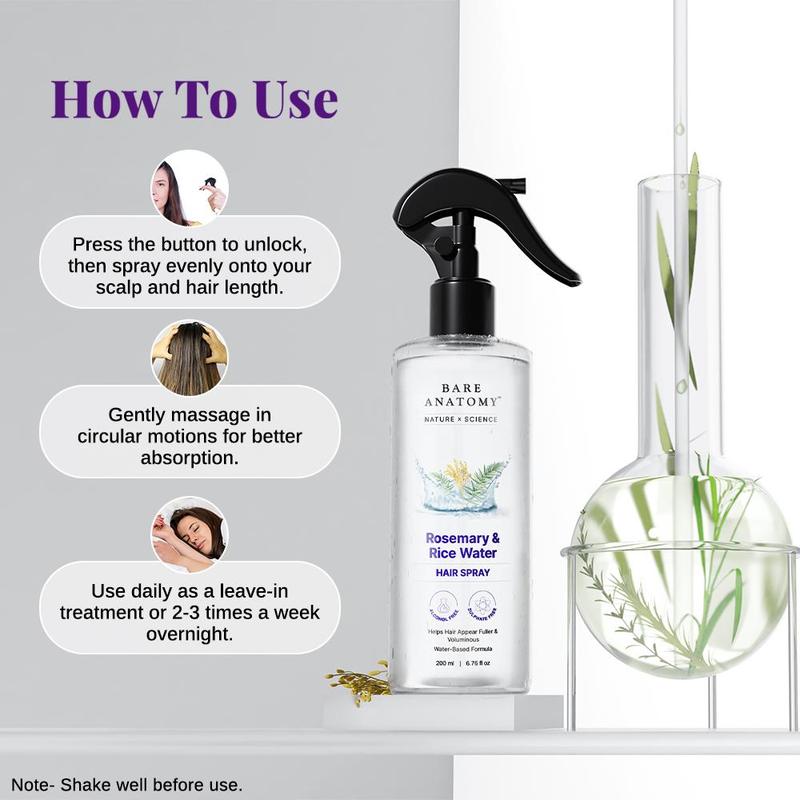 Nature x Science Rosemary Water with Rice Water |100% Natural Extract |
